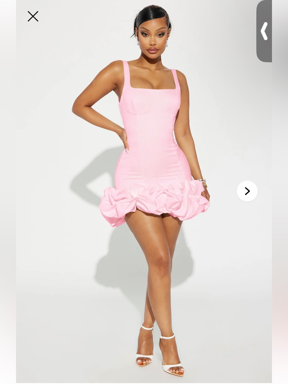 Fashion Nova Mini pink ruffle dress
